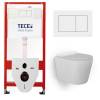 Комплект Tece TC413001480 Инсталляция для унитаза Tece + Унитаз подвесной beWash Aldo безободковый, с сиденьем микролифт, белый глянец