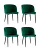 Набор из 4 стульев Stool Group Оскар MC11 KD HLR-56 X4 изумрудный