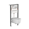 Унитаз с инсталляцией Ceramica Nova New day (Новый день) CN3005_121001CH безободковый, сиденье микролифт, кнопка хром глянцевый
