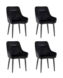 Набор из 4 стульев Stool Group Диана MC101-2 KD HLR-66 X4 черный