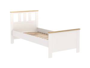 Кровать односпальная 2.08.04.050.14 Гуд Лакк Сага Белая/ясень