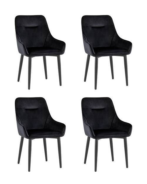 Набор из 4 стульев Stool Group Диана MC101-2 KD HLR-66 X4 черный