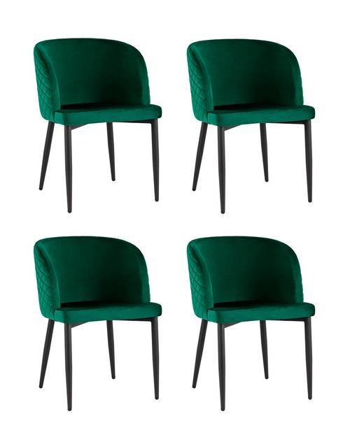 Набор из 4 стульев Stool Group Оскар MC11 KD HLR-56 X4 изумрудный