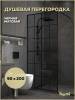 Душевая перегородка Teymi Helmi T00311 профиль черный матовый, стекло тонированное, 90x200