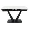 Стол Bradex Home Vito RF 0420 керамогранит белый мрамор, черный 120(184)x80x75 фото 2