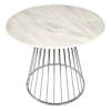 Стол Bradex Home Liverpool FR 0948 керамогранит белый мрамор с хромированными ножками 100x100x75 фото 2