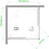 Душевой уголок Royal Bath HPD RB80HPD-T-BL 80x80 фото 4