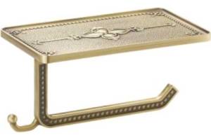 Держатель туалетной бумаги Bronze de Luxe Royal R25017 с полкой бронза