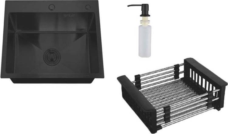 Мойка кухонная РМС MR MR-5050BL c корзиной и дозатором, графит