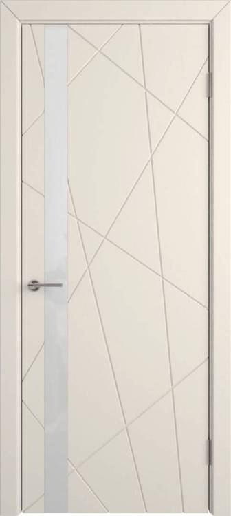 Межкомнатная дверь Владимирская Фабрика Дверей Flitta Ivory стекло White Gloss 900x2000