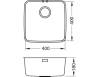 Мойка кухонная Alveus Luno 30 1129251 Sat 90 Fi с сифоном, 40x40 фото 11