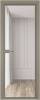 Межкомнатная дверь Profil Doors 1 AV цвет профиля Никель матовый, стекло безопасное 6 мм ромб белый 600x2000