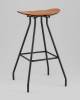 Стул барный Stool Group Jerry TMS-30-P brown/bl черный, с коричневой подушкой фото 2