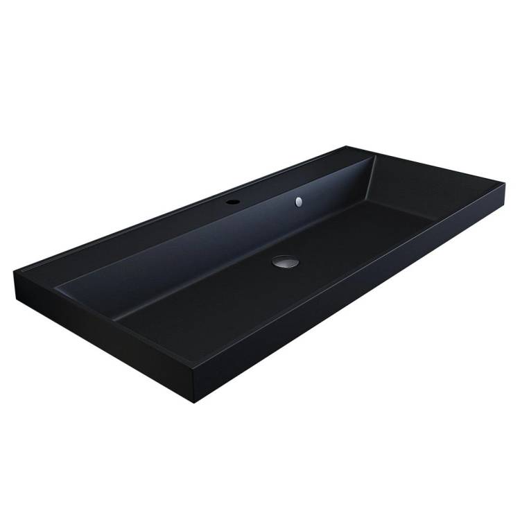 Раковина Uperwood Classic Quartz 293020635 черная матовая, космос, 100x45