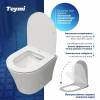 Унитаз подвесной Teymi Ellie T40802 безободковый, с сиденьем микролифт, белый фото 2
