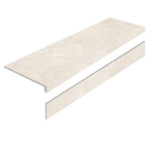 Ступень Staro L Porcelain Step Oslo Pearl AS с подступенником 32x120