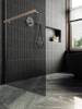 Душевая перегородка MaybahGlass MGD-729-5ш 79x195, стекло графит 8 мм, профиль хром матовый фото 3