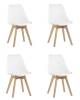 Набор из 4 стульев Stool Group Frankfurt New Y863-V seat white X4 белый