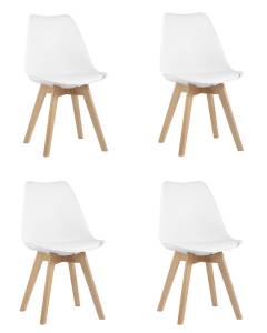 Набор из 4 стульев Stool Group Frankfurt New Y863-V seat white X4 белый