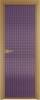 Межкомнатная дверь Profil Doors 1 AX цвет профиля Золото, стекло безопасное 6 мм мору фиолетовое 700x2000