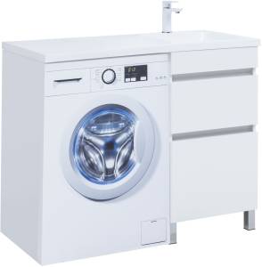 Тумба под раковину Aquanet Vega 48 329123 белый глянец