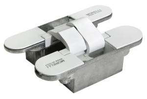 Скрытая петля Morelli HH-18 W белый, врезная, с 3D-регулировкой вес полотна до 60 кг, цвет белый