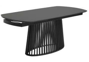Стол Woodville Desio 569438 керамика черный мрамор матовый pure black solid ceramic/черный 180(260)x90x76