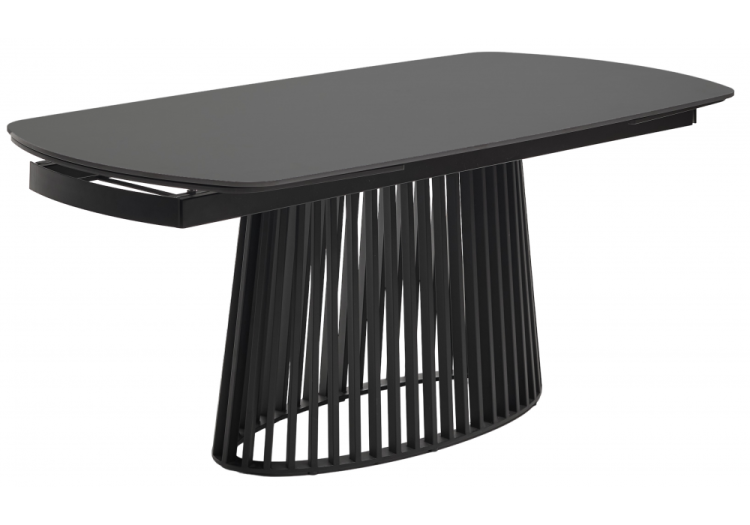 Стол Woodville Desio 569438 керамика черный мрамор матовый pure black solid ceramic/черный 180(260)x90x76