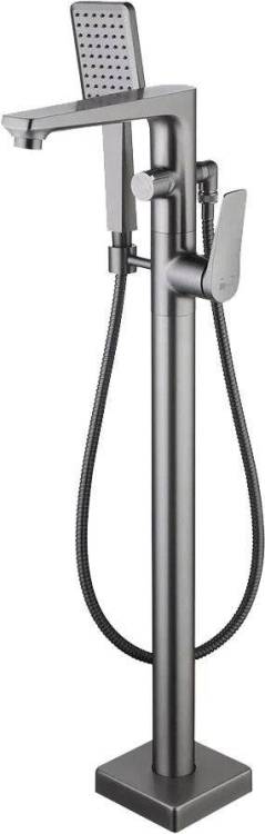 Смеситель для ванны с душем Lemark Bronx LM3744GM напольный, графит