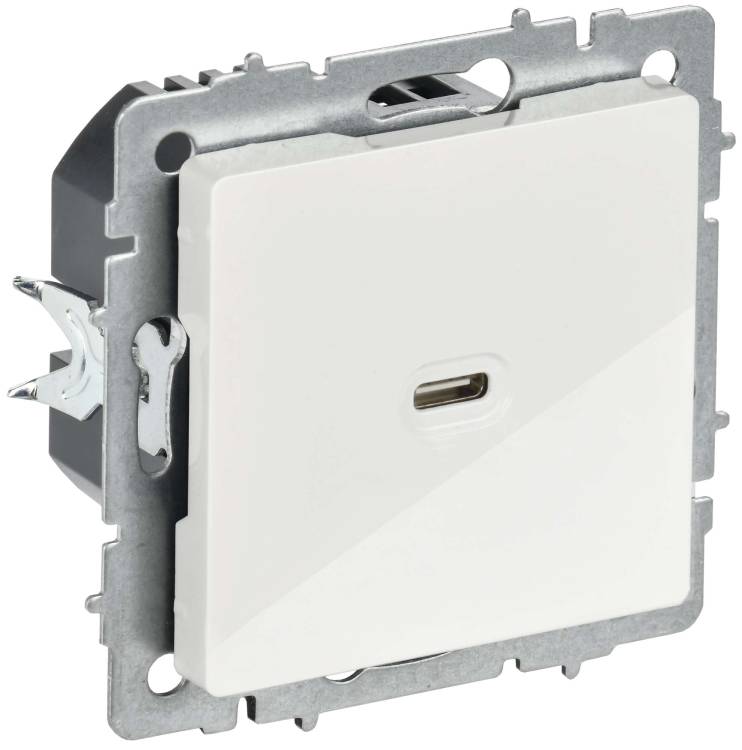 Розетка USB type C IEK Brite BR-U13-065-K01 белый