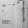 Душевая перегородка Am.Pm X-Joy W94WI-90-F1-BTE 90x195, стекло прозрачное 6 мм, профиль черный фото 5