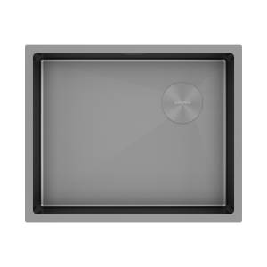 Мойка кухонная Paulmark Next-Skew 54 Uni PM885444-GM-M матовая вороненая сталь