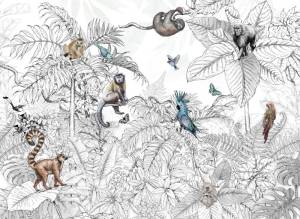 3D Фотообои Artegrafico «Джунгли эскиз» FN-001 песок