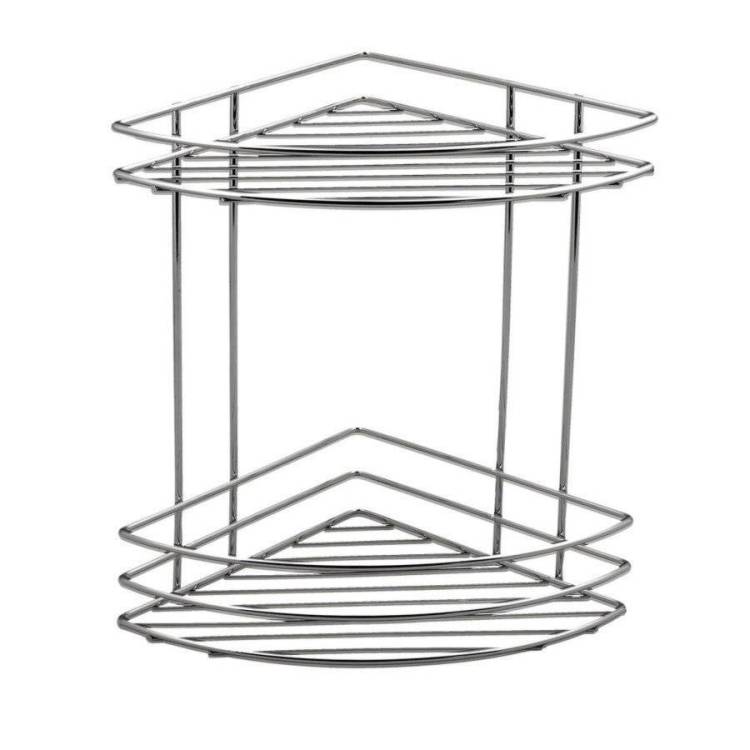 Полка SAPHO CHROM LINE угловая, двойная, из стальной проволоки с бортиками, 200х280х200 мм, хром