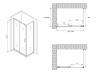 Душевой уголок Abber Schwarzer Diamant AG30140B-S50B 50x195x140, профиль Черный фото 5
