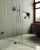 Душевая перегородка MaybahGlass MGD-259-6 79x195, стекло прозрачное 8 мм, профиль черный фото 4