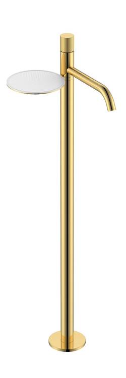 Смеситель для раковины Boheme Stick 120-GG.4 напольный, Gold Spirale