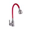 Смеситель для кухни Fashun A54101+N7348 с гибким изливом, сатин, красный