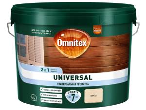 Пропитка защитная для дерева Omnitex Universal береза 9 л