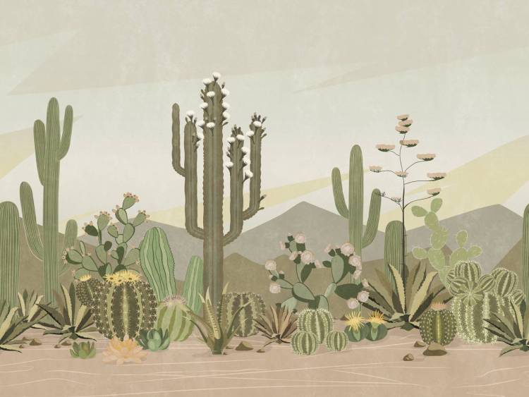 Фреска Ortograf Serenity 34895 Cacti in the desert Сахара FS