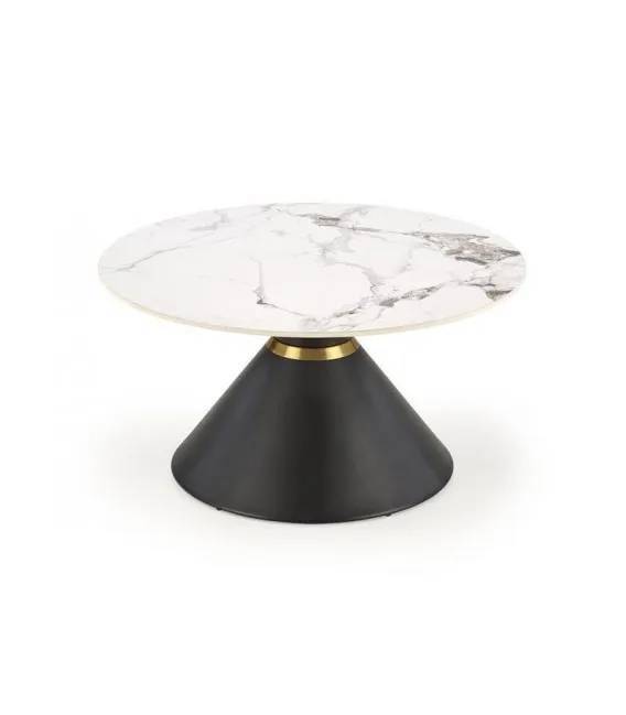 Стол журнальный Halmar Goretti V-CH-GORETTI-LAW белый мрамор/черный