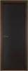 Межкомнатная дверь Profil Doors 1 AV цвет профиля Деорэ, стекло безопасное 6 мм монохром черный 700x2000