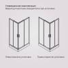 Душевое ограждение AM.PM Gem S W93G-404-100280-BT стекло прозрачное, профиль черный матовый, без поддона, 100х80 фото 9
