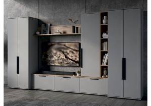 Модульная гостиная Woodville Филеста 664941 шиншилла серая / дуб вотан