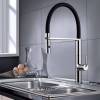Смеситель для кухни Vincea VKF-114CH с гибким изливом, хром