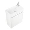 Тумба с раковиной Belbagno Kraft Mini KRAFT MINI-500/260-1A-SO-BO-L 45x25x50 Bianco Opaco подвесная с распашной дверцей, левосторонняя фото 4