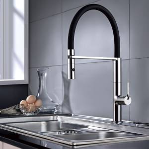 Смеситель для кухни Vincea VKF-114CH с гибким изливом, хром
