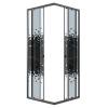 Душевой уголок Niagara Eco NG-1008-14QBLACK профиль черный матовый, стекло с узором, 80x80x190 фото 2