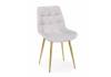 Стул на металлокаркасе Notta Челси 360 К 632455 Светло-серый (zd 960) / золотой