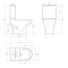 Унитаз-компакт BelBagno Norma BB339CPR/BB339T/BB076SC безободковый, с сиденьем микролифт, белый фото 9